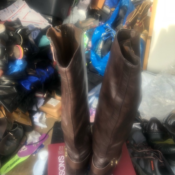 SBICCA of California Brown Leather Ridding side zip boots Size 8.5 - Picture 7 of 14